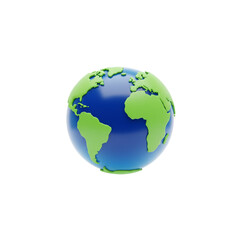Fototapeta premium Realistic 3d render of planet earth floating in space