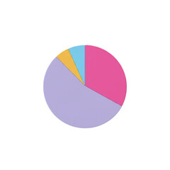 Fototapeta premium Colorful pie chart graphic on black background