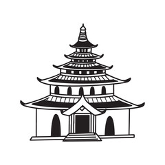 Vector illustration of a temple