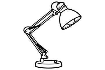 Vector art of adjustable desk lamp illustration, a classic lighting fixture for workspace
