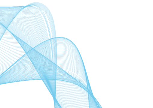 Light blue wave mesh creating dynamic digital flow in modern abstract style.