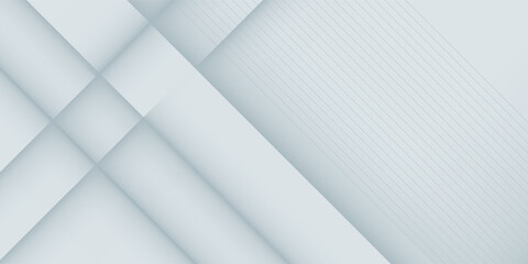 Abstract white geometric shape with futuristic concept background