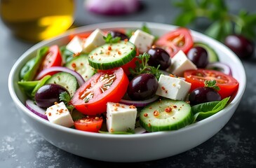 greek salad with feta cheese