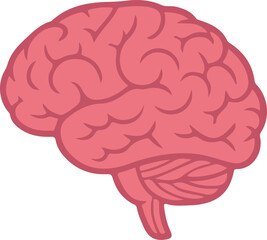 Human brain icon set flat style. vector illustration.  Brain Vector Illustration for Mental Health .