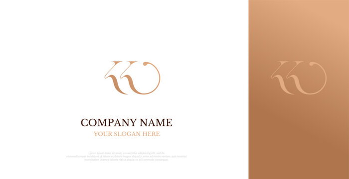 Initial KK Logo Design Elegant