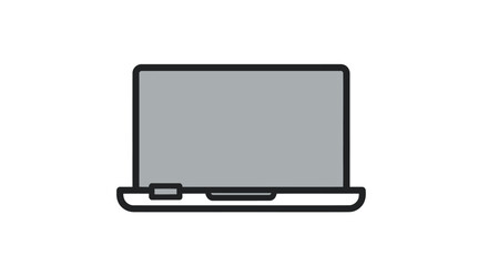 Modern laptop computer with a sleek minimalist design and a gray screen.