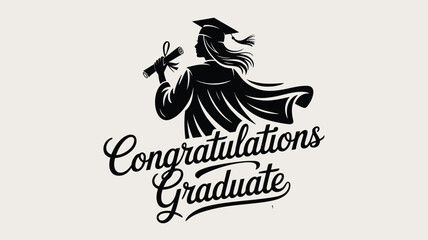 Sophisticated graduation announcement vector illustration scalable eps for celebratory design elements vector