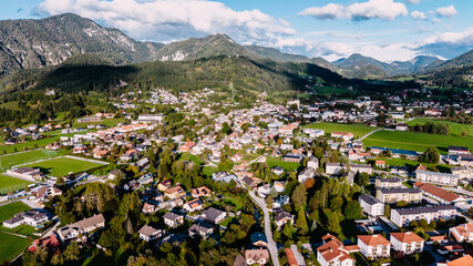 Windischgarsten, Upperaustria in the last sunlights of the day