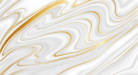 Obraz premium Elegant White and Gold Marble Texture Background for Luxurious Designs and Modern Aesthetics with Swirling Lines and Fluid Movement