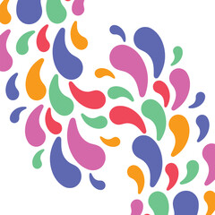 Background Splashes drop element shapes. Abstract seamless pattern geometric colorful banner