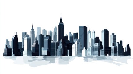 Naklejka premium Abstract New York City Skyline