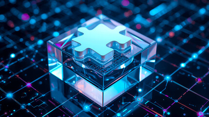 abstract blue background with cubes