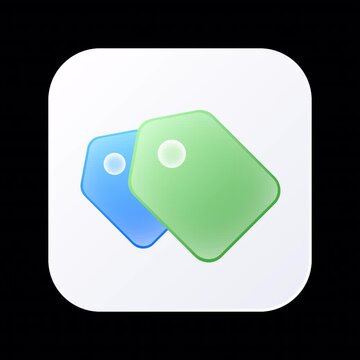 Tag animation icon for social media, presentations, videos, websites, etc. No background, Alpha channel.