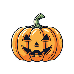 A spooky carved pumpkin with a mischievous grin for halloween decorations and celebrations.