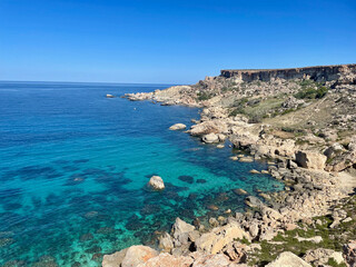 Fototapeta premium view of the coast of Malta