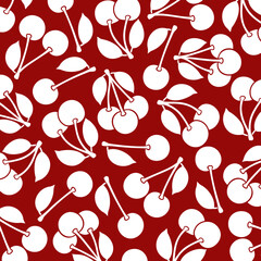 cherry pattern background set set. Collection icon cherry. Vector
