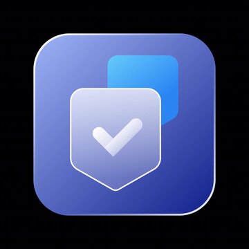 Safe Shield animation icon for social media, presentations, videos, websites, etc. No background, Alpha channel.