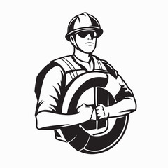 Rescue Lifeguards with Safety Gear Vector Image on white background