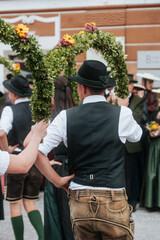 Traditional dance in upperaustria, pyhrn priel region