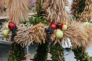 Harvest crown at harvest festival, tradition