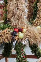 Harvest crown at harvest festival, tradition