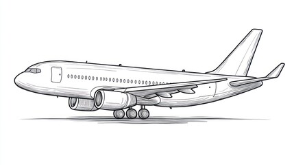 Aircraft taking off from runway. Flight symbol, travel, air transport, aviation, illustration