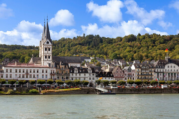 View of Boppard on the Rhine river, Rhineland-Palatinate, Germany, Europe