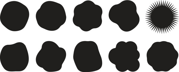 Abstract Black Shape on White Background Minimalist Graphic Design Element Simple Illustration