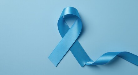 Show your support with a soft blue ribbon symbolizing hope and awareness, perfect for promoting health campaigns and charitable causes with a touch of gentle optimism
