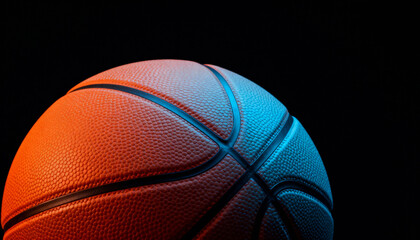 Basketball gradient orange cyan texture detail closeup