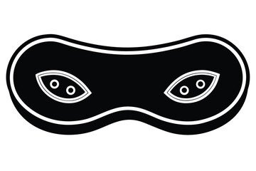 cucumber eye mask vector icon silhouette