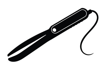 hair straightener vector icon silhouette