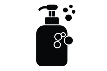 hand soap foam icon vector icon silhouette