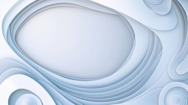 Abstract Light Blue Layered Curves Design