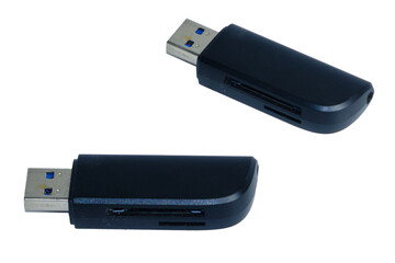 Two Black USB Flash Drives for Portable Data Storage and Quick File Transfer