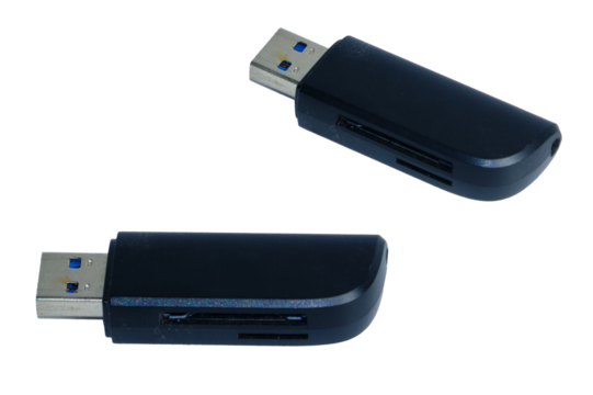Two Black USB Flash Drives for Portable Data Storage and Quick File Transfer