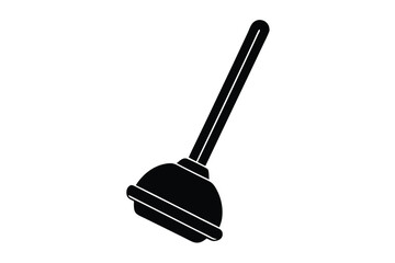 plunger icon vector icon silhouette