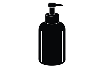 lotion pump bottle vector icon silhouette