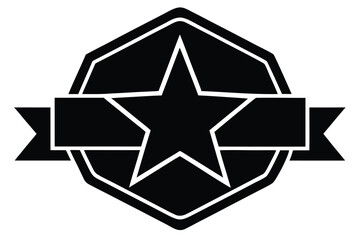 star badge vector icon silhouette