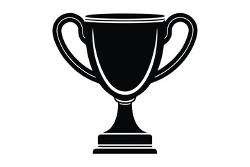 trophy cup vector icon silhouette