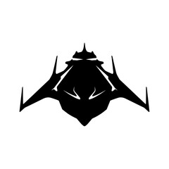 Futuristic Spaceship Silhouette Vector