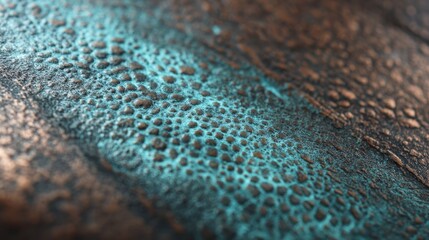 Fototapeta premium Hammered copper metal surface. Oxidized patina texture. Artisanal metalwork detail