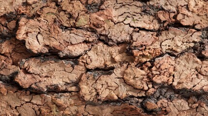 Natural cork bark texture. Organic tree surface. Sustainable material background