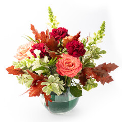 bouquet autum bouquet of flowers on the white flowers