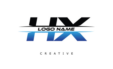 Fototapeta premium HX Creative Dynamic Logo Design Modern Company Branding Design Creative Monogram Letter Mark.