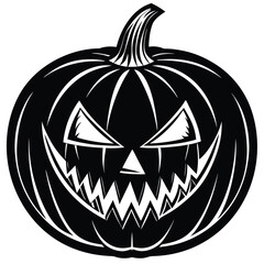 Spooky jackolantern with a menacing grin