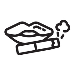 smoking line icon