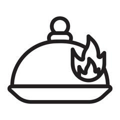 spicy food line icon