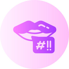 swearing gradient icon