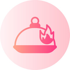 spicy food gradient icon